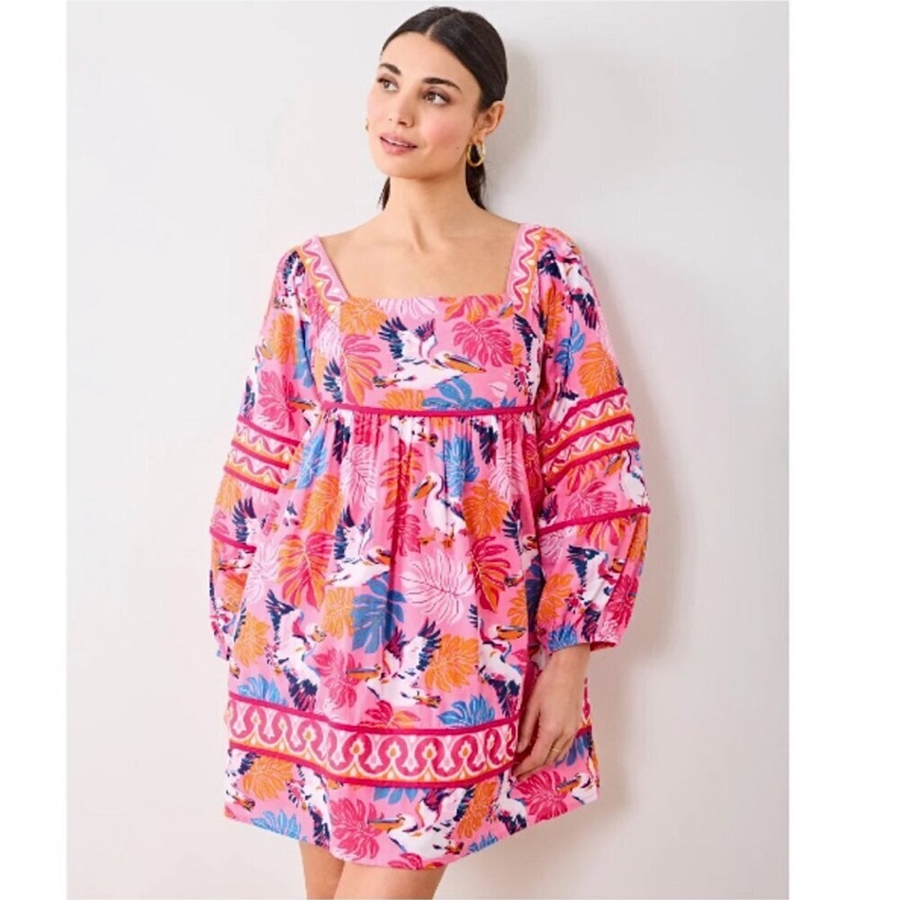 Printfresh Maria Dress in Pelican Palms Print - Picture 9 of 11